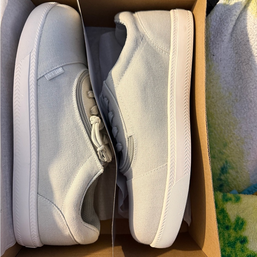 Billy zip around Light Gray Canvas Sneakers